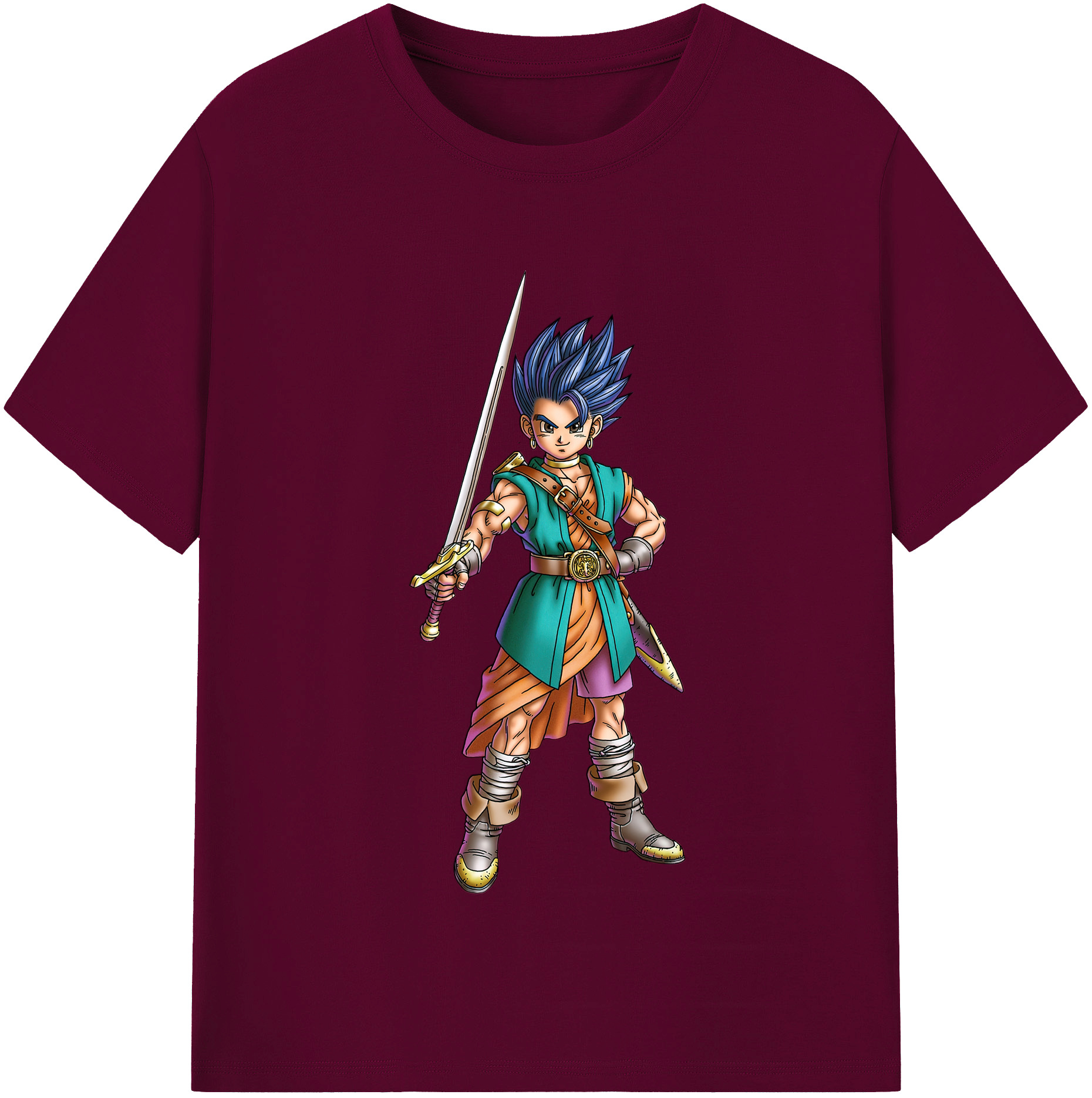 （画像用） ドラゴンクエスト Doragon Kuesuto Dragon Quest レディースカジュアルプリントTシャツ（綿100％）
